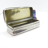 Georgian Sterling Silver Floral Pattern Snuff Box 1822 Birmingham Antique