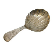 George III Sterling Silver Shell Bowl Tea Caddy Spoon Antique 1792 London