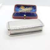 Georgian Sterling Silver Floral Pattern Snuff Box 1822 Birmingham Antique