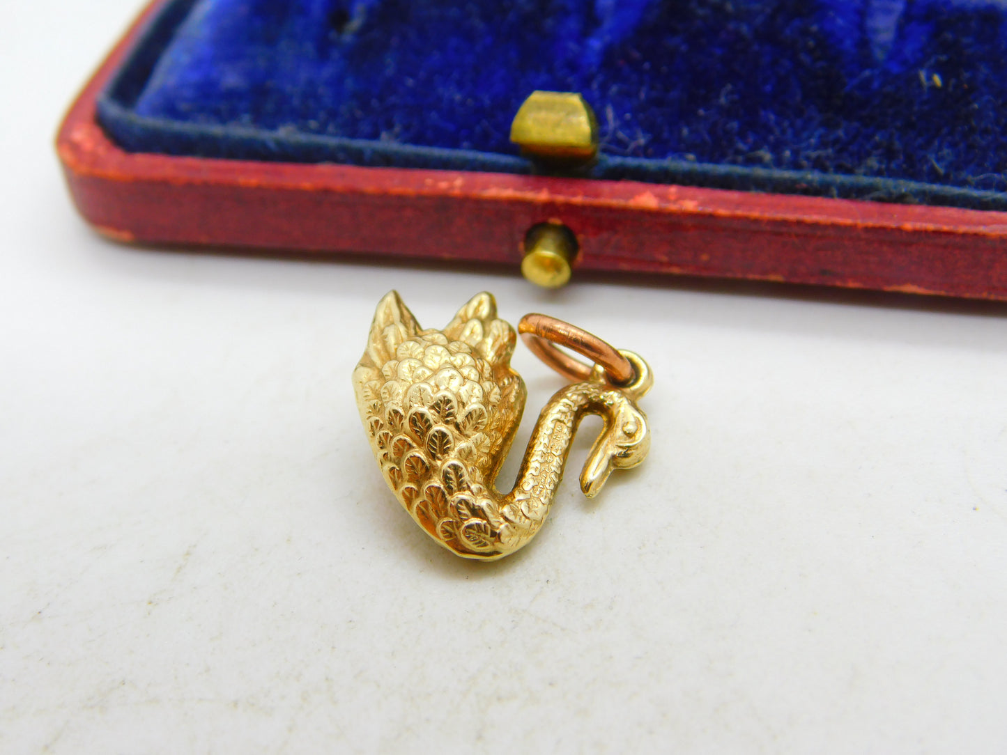 9ct Yellow Gold Swan Charm or Pendant Vintage 1975 Birmingham