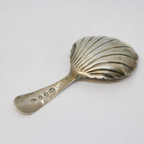 George III Sterling Silver Shell Bowl Tea Caddy Spoon Antique 1792 London