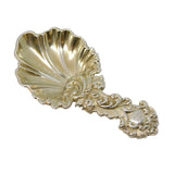 Victorian Sterling Silver Floral Nouveau Tea Caddy Spoon Antique 1850 Sheffield