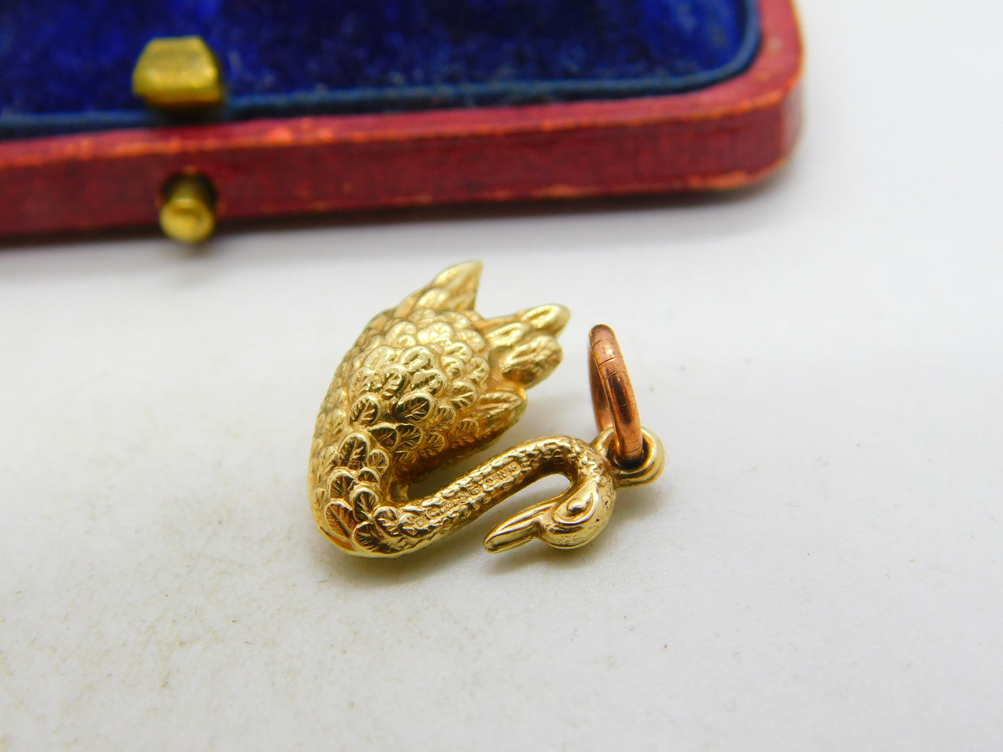 9ct Yellow Gold Swan Charm or Pendant Vintage 1975 Birmingham