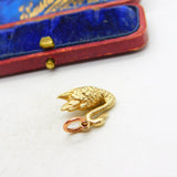 9ct Yellow Gold Swan Charm or Pendant Vintage 1975 Birmingham