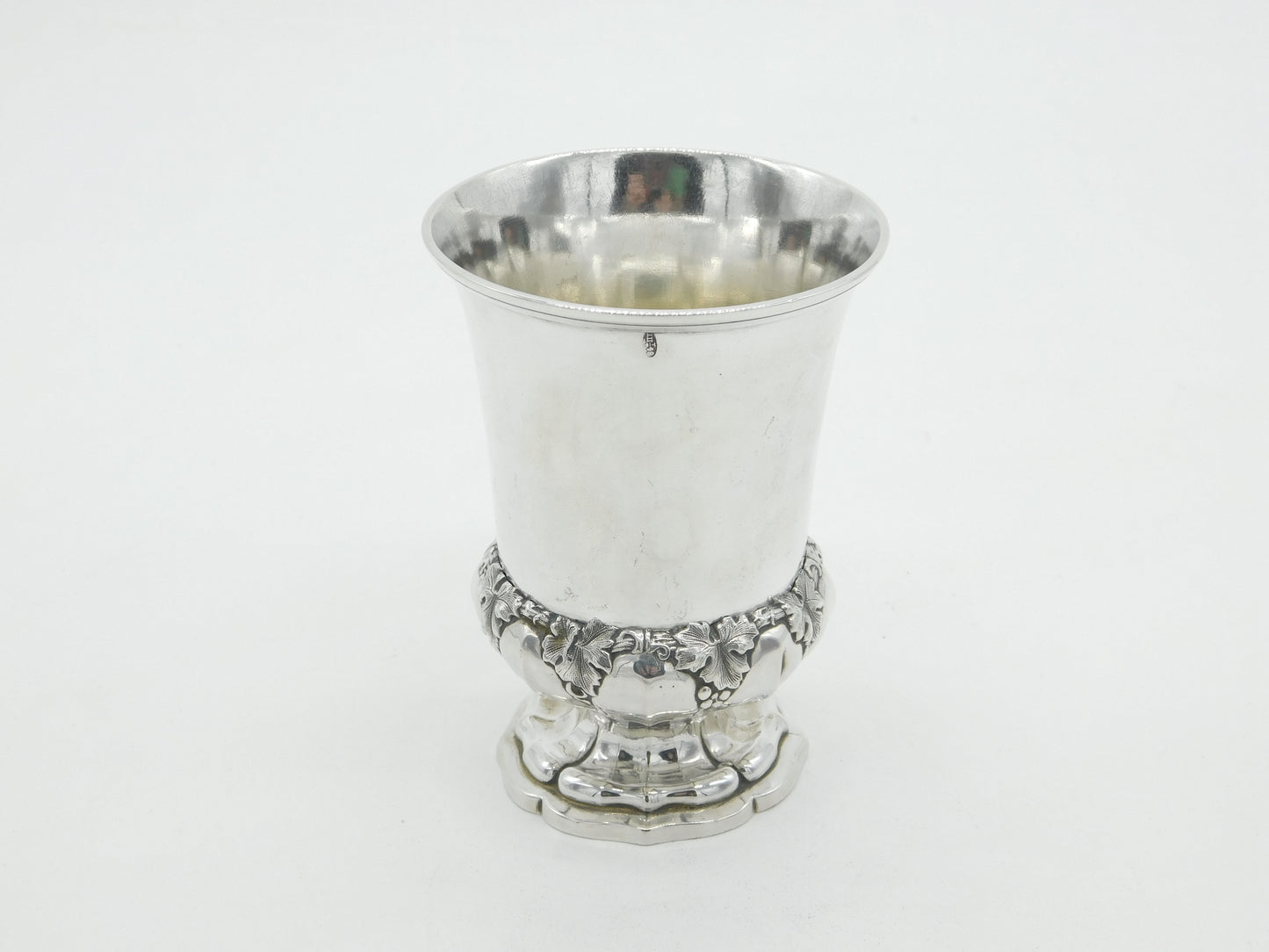 19th Century Russian .84 Silver Floral Wine Chalice Goblet c1890 Antique