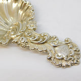 Victorian Sterling Silver Floral Nouveau Tea Caddy Spoon Antique 1850 Sheffield