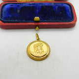 9ct Yellow Gold St Christopher Travel Charm or Pendant 1971 London Vintage