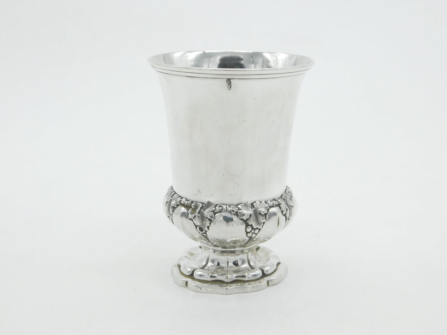 19th Century Russian .84 Silver Floral Wine Chalice Goblet c1890 Antique