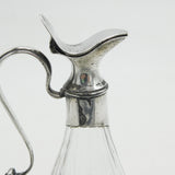 Georgian Sterling Silver Mounted Cut Glass Cruet Sauce Jug 1807 London Antique
