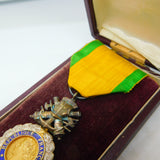 Boxed French 3rd Republic Médaille Militaire Antique c1915 WW1-era