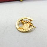 9ct Yellow Gold Good Luck Horse in the Horseshoe Charm 1961 London Vintage