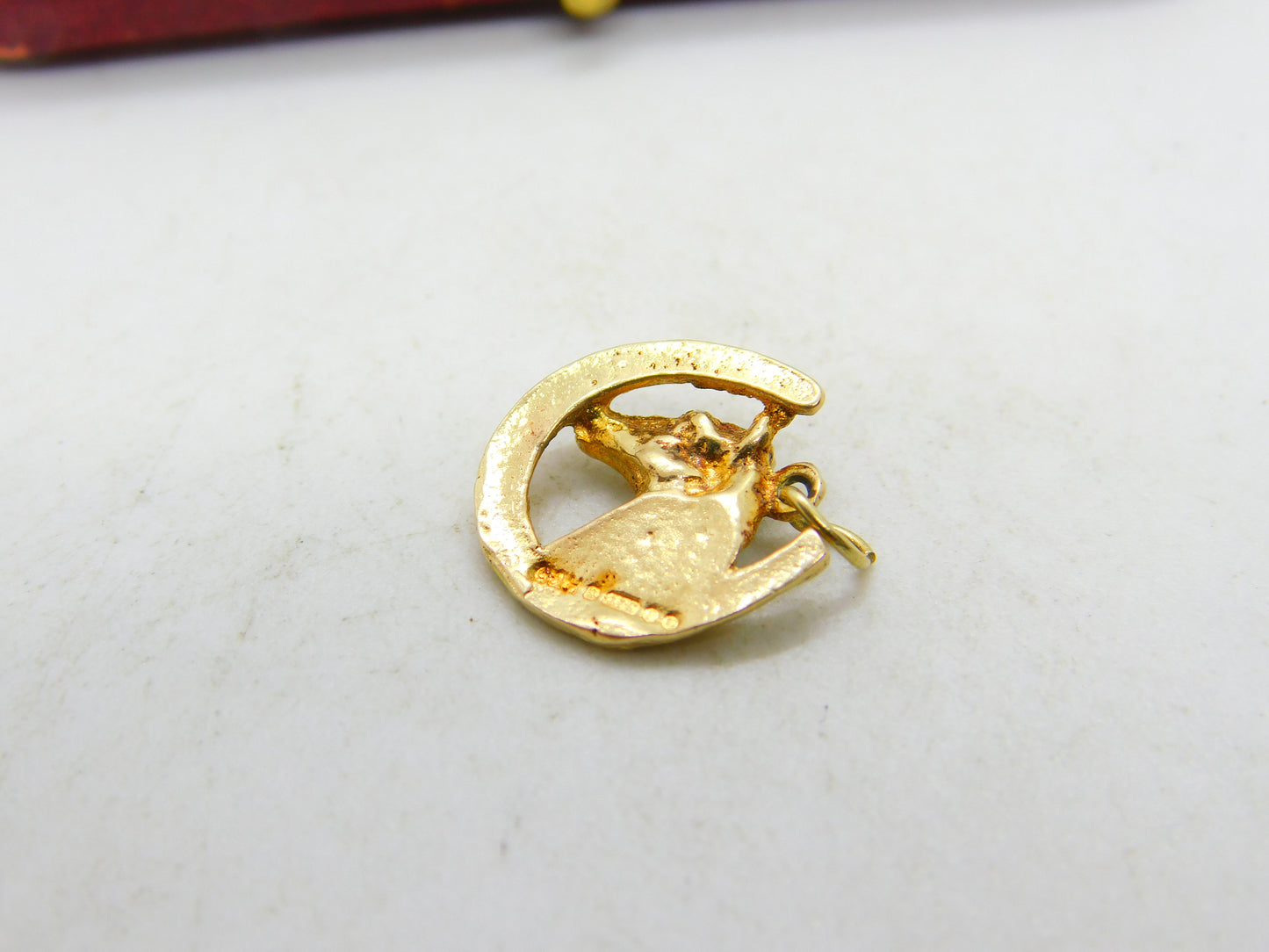 9ct Yellow Gold Good Luck Horse in the Horseshoe Charm 1961 London Vintage