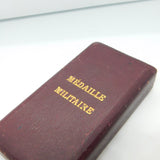 Boxed French 3rd Republic Médaille Militaire Antique c1915 WW1-era