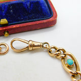 Victorian 9ct Rose Gold Graduating Cabochon Turquoise Bracelet c1890 Antique