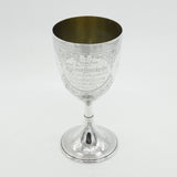 Large Victorian Sterling Silver Chalice Communion Cup 1875 London Antique