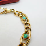 Victorian 9ct Rose Gold Graduating Cabochon Turquoise Bracelet c1890 Antique