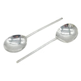 George III Pair of Sterling Silver Elizabethan Style Slip Top Spoons Antique London