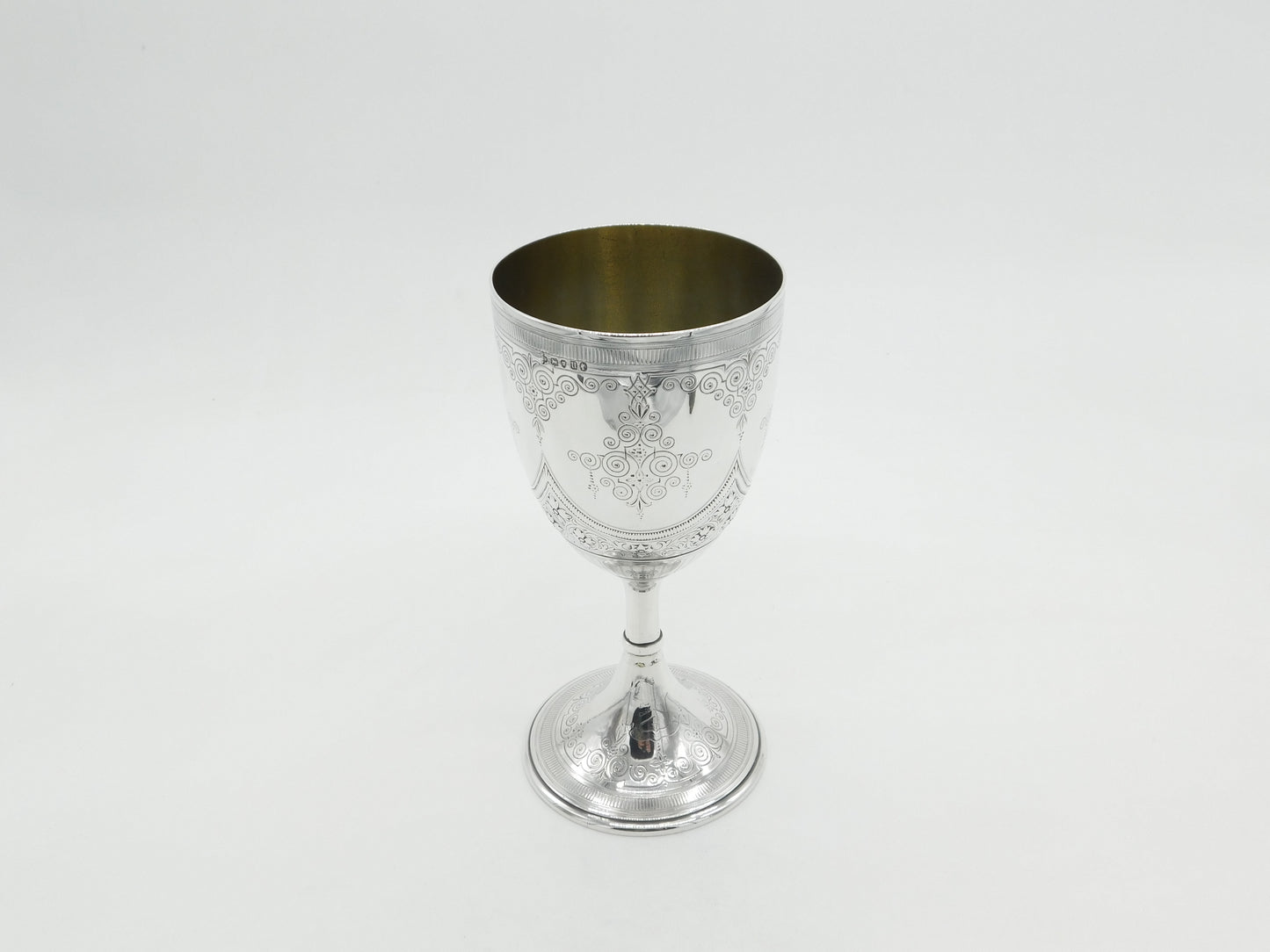 Large Victorian Sterling Silver Chalice Communion Cup 1875 London Antique