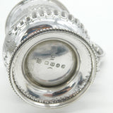 Victorian Silver Plated Floral Pattern Fluted Christening Mug Antique c1890