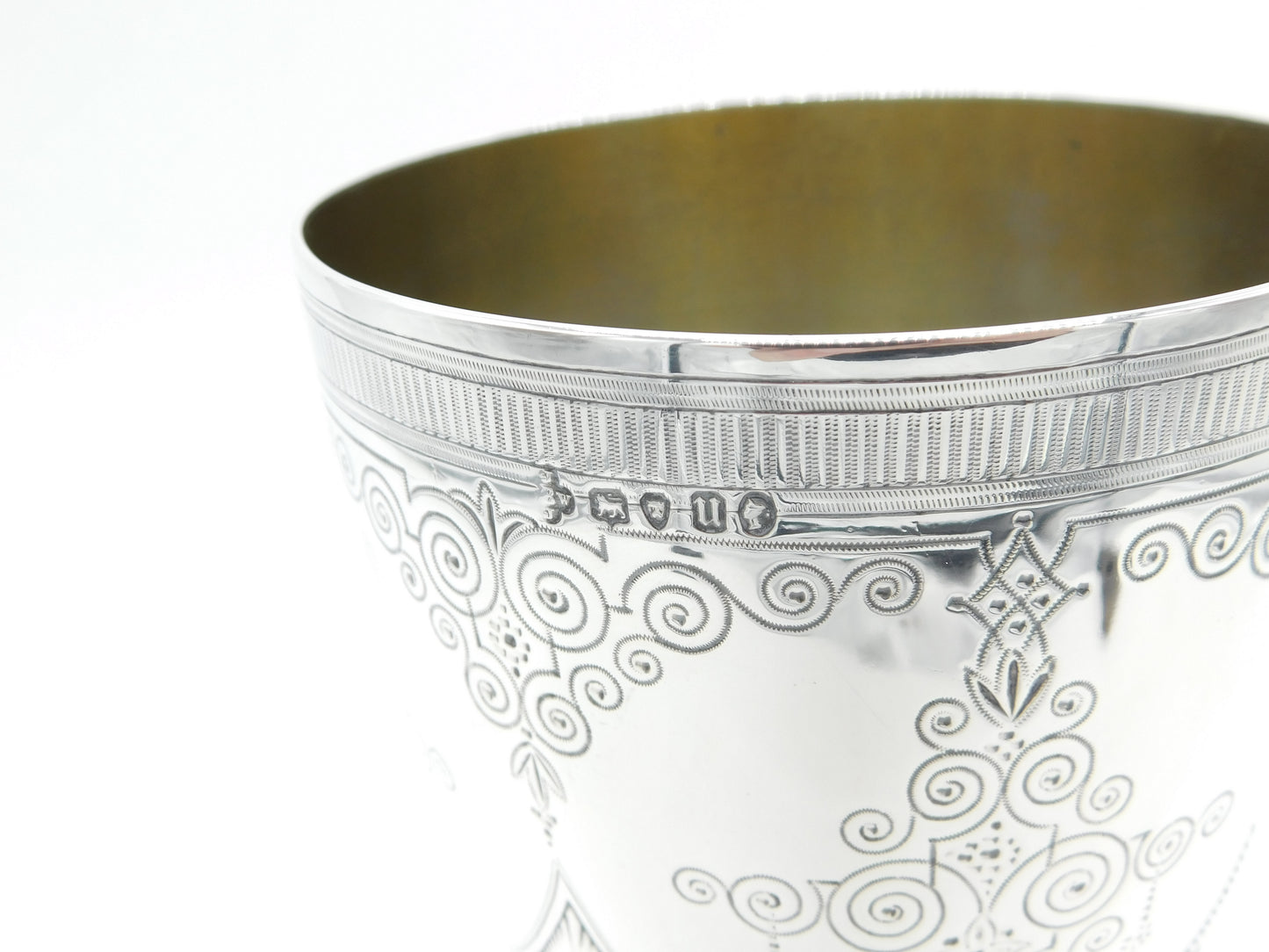 Large Victorian Sterling Silver Chalice Communion Cup 1875 London Antique