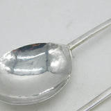 George III Pair of Sterling Silver Elizabethan Style Slip Top Spoons Antique London