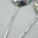 George III Pair of Sterling Silver Elizabethan Style Slip Top Spoons Antique London