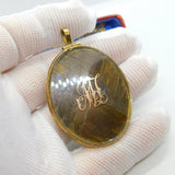 Large Victorian 9ct Gold Woven Hair Set Monogram Mourning Locket c1860 Antique