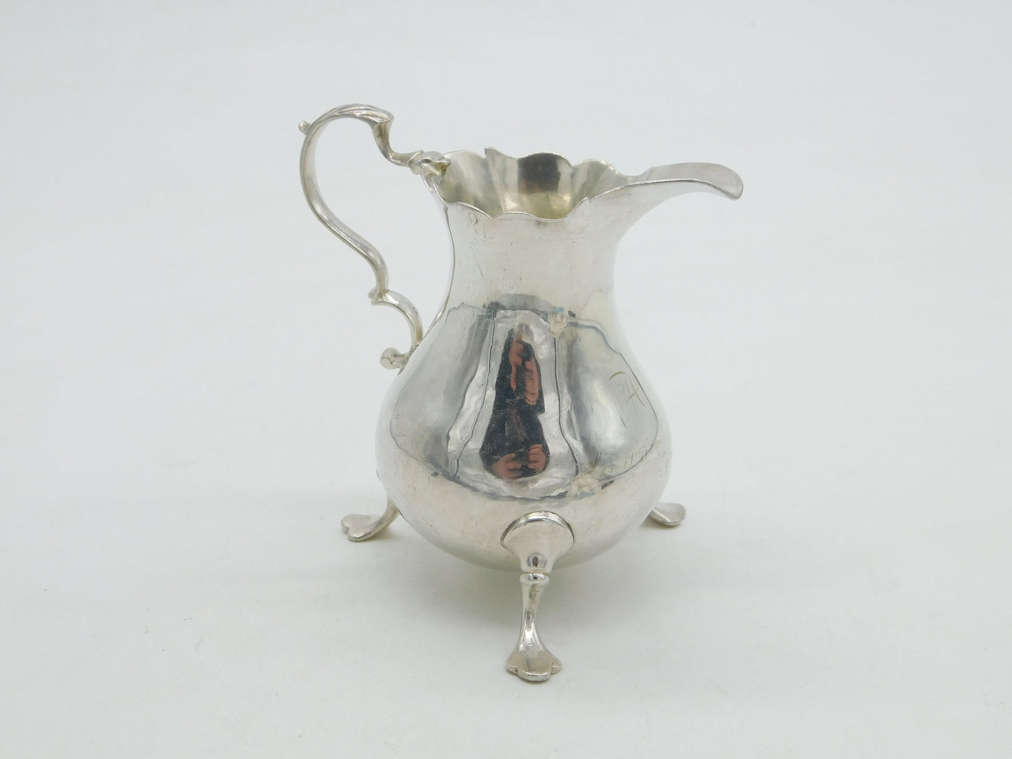 George III Sterling Silver Baluster Cream Jug Antique 1765 London