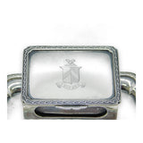 Pair of Sterling Silver Combination Match Box Holders & Ashtrays Antique 1931 Birmingham