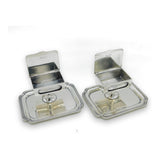 Pair of Sterling Silver Combination Match Box Holders & Ashtrays Antique 1931 Birmingham