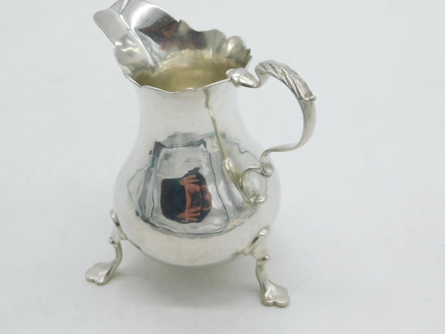 George III Sterling Silver Baluster Cream Jug Antique 1765 London