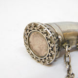 Sampson Mordan Victorian Sterling Silver Bugle Horn Vinaigrette Antique 1870 Victorian