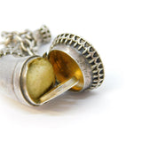 Sampson Mordan Victorian Sterling Silver Bugle Horn Vinaigrette Antique 1870 Victorian