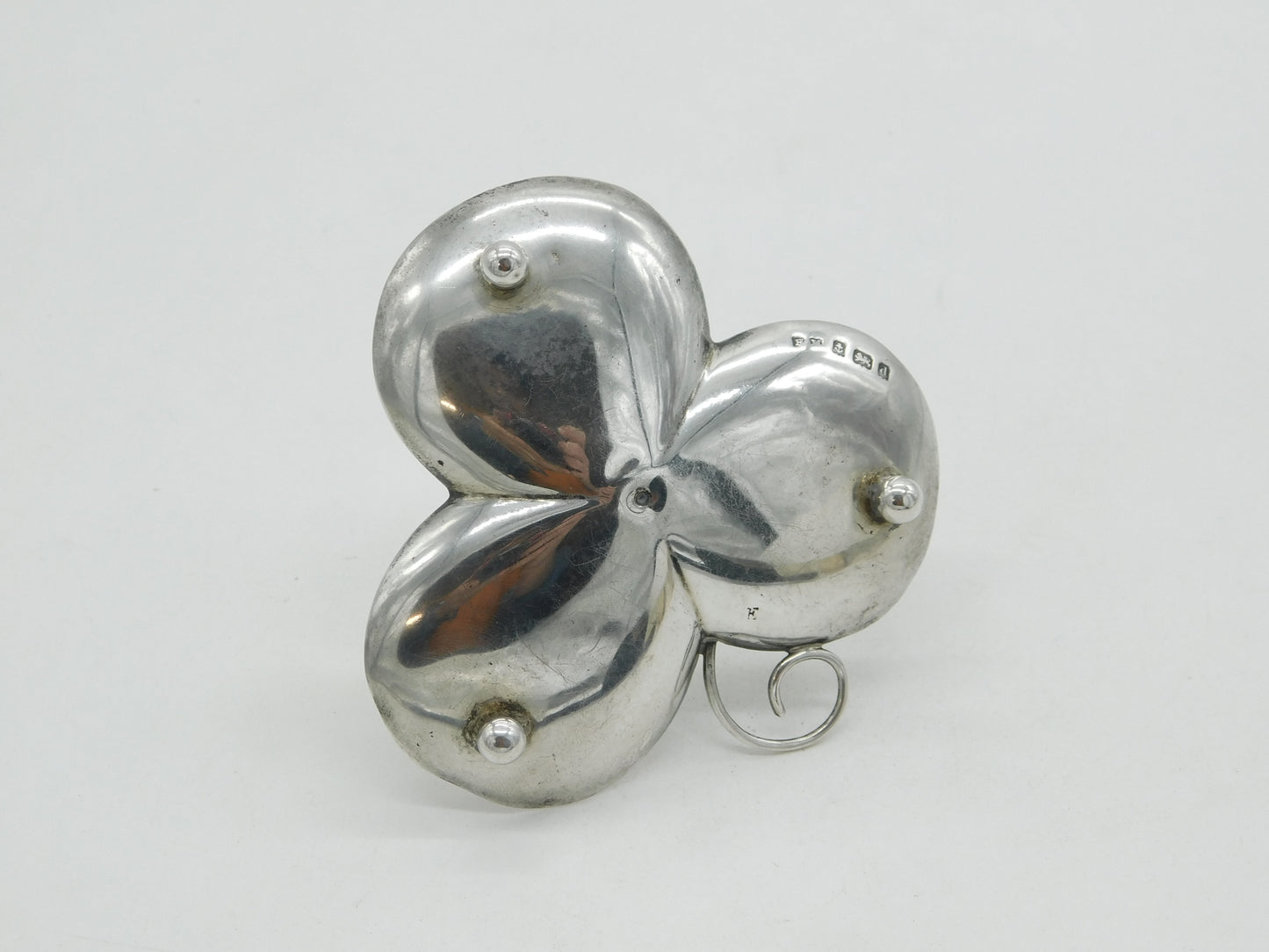Edwardian Sterling Silver Shamrock Jewellery Ring Tree Antique 1903 Birmingham