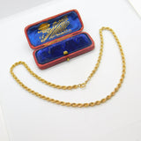9ct Yellow Gold Essential Rope Chain Necklace 1959 London 16" Length