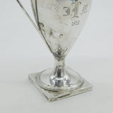 George III Sterling Silver Pedestal Helmet Cream Jug Antique 1788 London AF