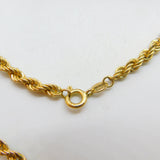 9ct Yellow Gold Essential Rope Chain Necklace 1959 London 16" Length