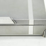 Art Deco Sterling Silver Engine Turned Cigarette Box Antique 1936 Birmingham