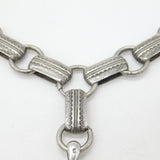 Victorian Sterling Silver Mourning Locket Collar Necklace 1892 Birmingham Antique