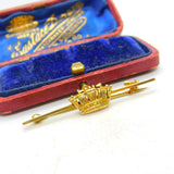 9ct Yellow Gold Royal Navy Sweetheart Brooch WW1 Antique c1915