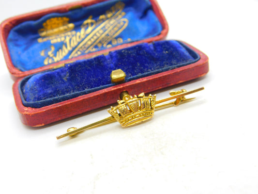 9ct Yellow Gold Royal Navy Sweetheart Brooch WW1 Antique c1915