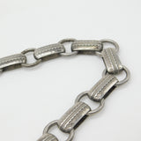 Victorian Sterling Silver Mourning Locket Collar Necklace 1892 Birmingham Antique
