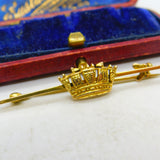 9ct Yellow Gold Royal Navy Sweetheart Brooch WW1 Antique c1915