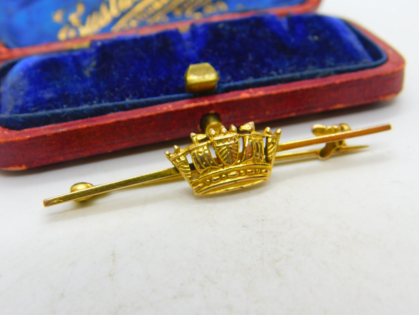 9ct Yellow Gold Royal Navy Sweetheart Brooch WW1 Antique c1915