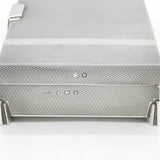 Art Deco Sterling Silver Engine Turned Cigarette Box Antique 1936 Birmingham