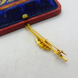 9ct Yellow Gold Royal Navy Sweetheart Brooch WW1 Antique c1915
