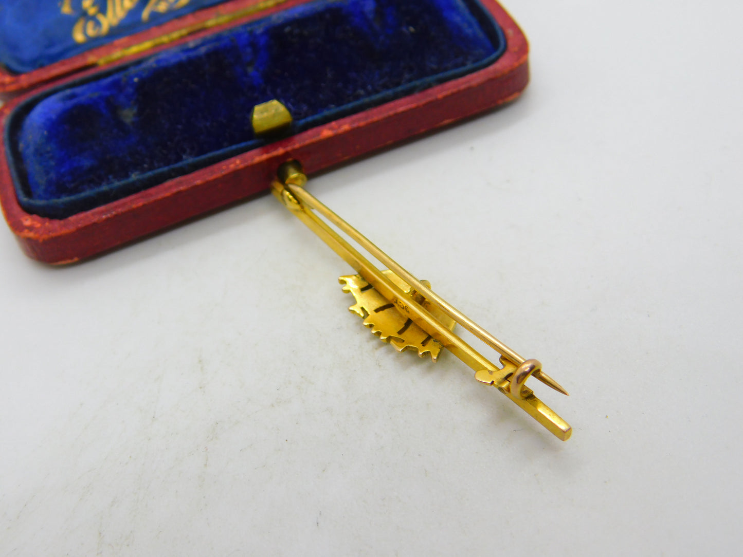 9ct Yellow Gold Royal Navy Sweetheart Brooch WW1 Antique c1915