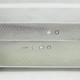 Art Deco Sterling Silver Engine Turned Cigarette Box Antique 1936 Birmingham