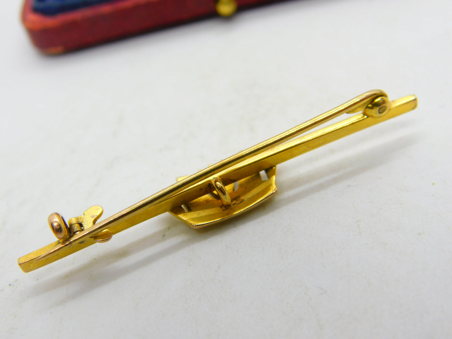 9ct Yellow Gold Royal Navy Sweetheart Brooch WW1 Antique c1915