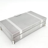 Art Deco Sterling Silver Engine Turned Cigarette Box Antique 1936 Birmingham